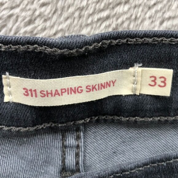 NWT Levi's Womens 311 Shaping Skinny Jeans 33 Gray Denim Classic Casual Cotton - Picture 3 of 16